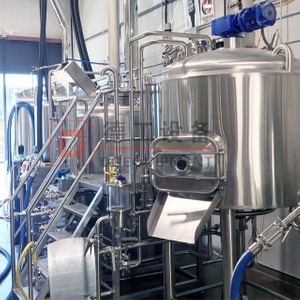 1000L Stainless Steel Commercial 3-vessel M/L+B/W+H with Steam Heating Beer Production Line for Sale