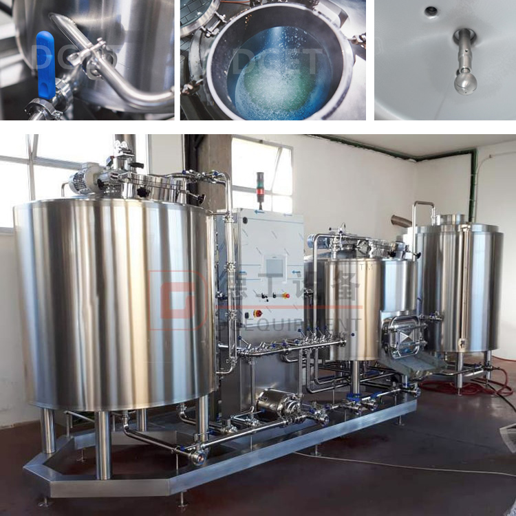 1000L Stainless Steel Fermentation Beer Brewery Equipment 3 Vessels