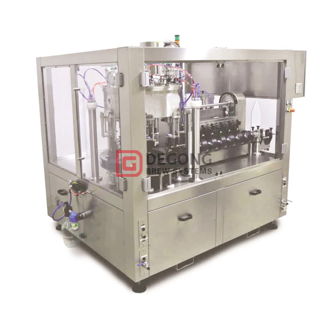 Automatic Counterpressure Rinser-filler-seamer equipment for Canning Carbonated Products Up To 1,500 Cans Per Hour