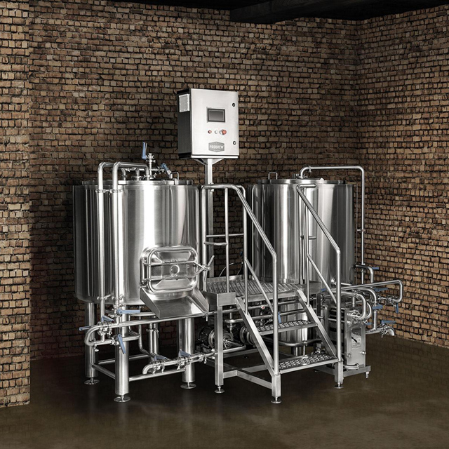 600L Combined 2 Or 3-Vessel Beer Brewhouse Stout Beer Making Plant for Sale