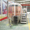 2000L Restaurant Used Red Copper Commercial 3 Vessels Beer Brewhouse Brewing Equipment for Sale