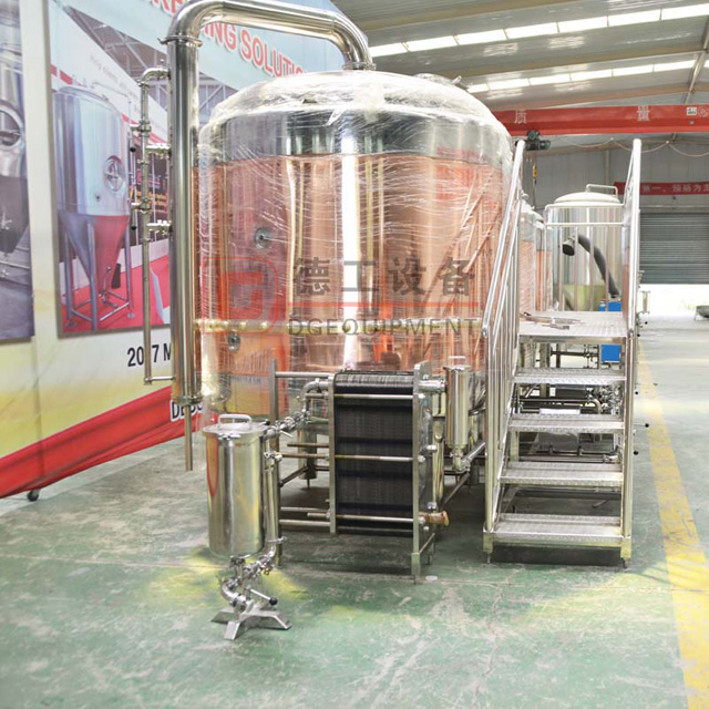 2000L Restaurant Used Red Copper Commercial 3 Vessels Beer Brewhouse Brewing Equipment for Sale