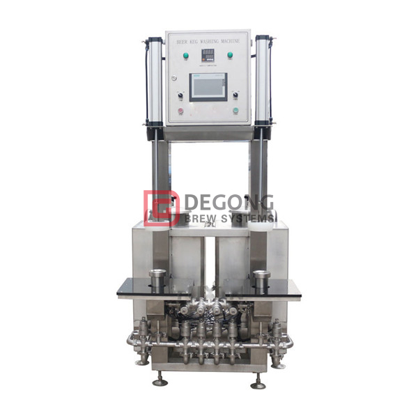 Stainless steel double nozzles beer keg washing machine for sale 