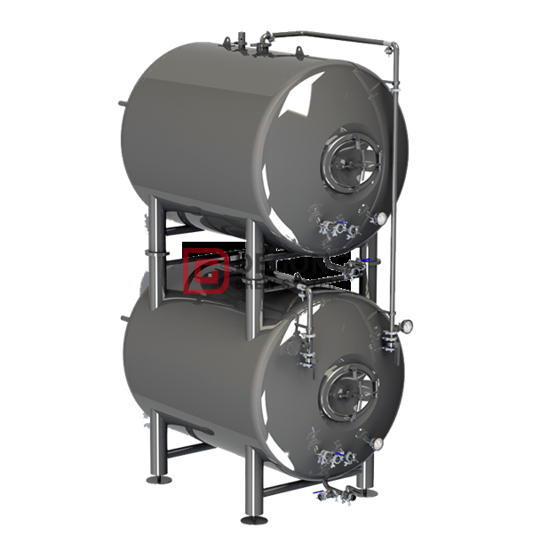 1000L pressurized insulated and jacketed horizontal maturation tank for sale 