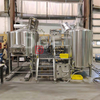 1000L Steam heated automatic 2 vessels conical beer brewhouse mashing tanks for sale