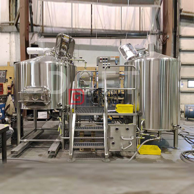 1000L Steam heated automatic 2 vessels conical beer brewhouse mashing tanks for sale