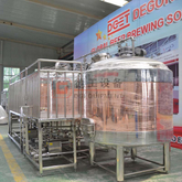 2000L Restaurant Used Red Copper Commercial 3 Vessels Beer Brewhouse Brewing Equipment for Sale