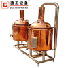 500L Semi Automatic Or Automatic Controlling Red Copper Brewpub Micro Brewery Equipment With Electricity Heating