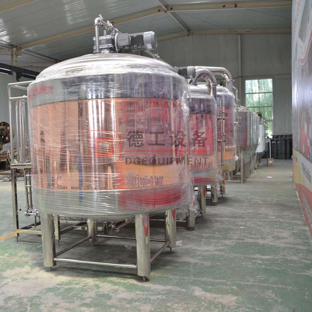 2000L Restaurant Used Red Copper Commercial 3 Vessels Beer Brewhouse Brewing Equipment for Sale
