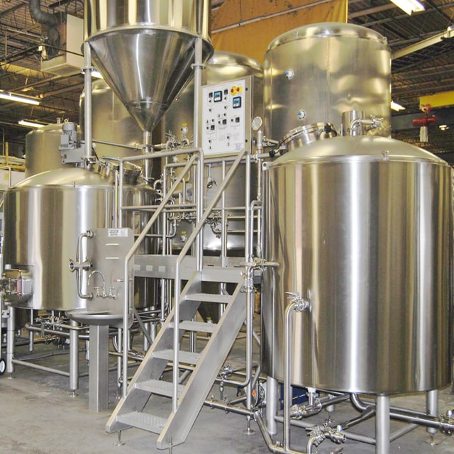 1000L Stainless Steel Fermentation Beer Brewery Equipment 3 Vessels Steam Heating Beer Brewhouse