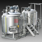 500L stainless steel 2/3 vessel micro beer brewing brewhouse for brew pub/ restaurant 