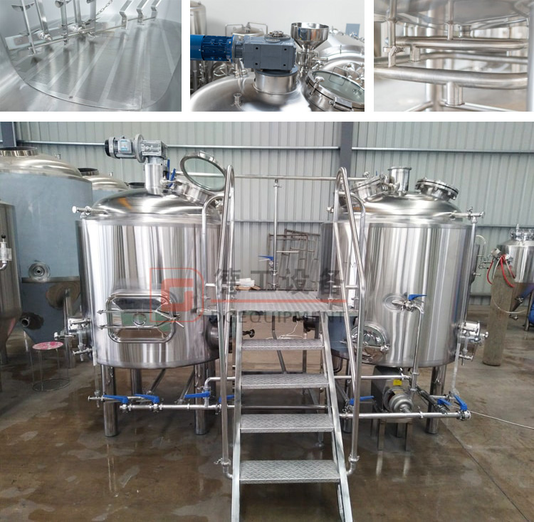 500 Litres Double Wall Insulated SS 304 Conical Beer Manufacture Line with Electric&steam Heating 