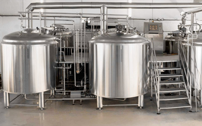 1500L beer brewhouse with working platform