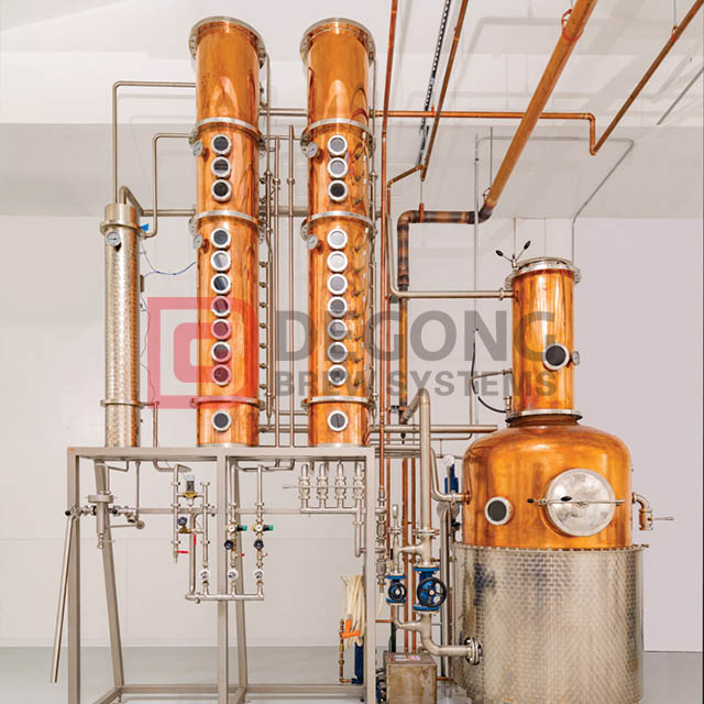 1000L Copper Still Distillation Column Alcohol Distiller Commercial Vodka Whisky Distillery Equipment
