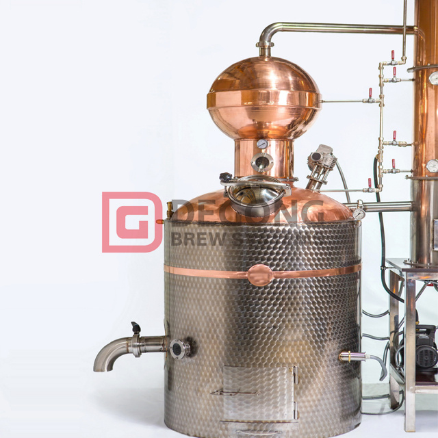 DEGONG craft distillery equipment 500L copper pot still distilling machine for sale