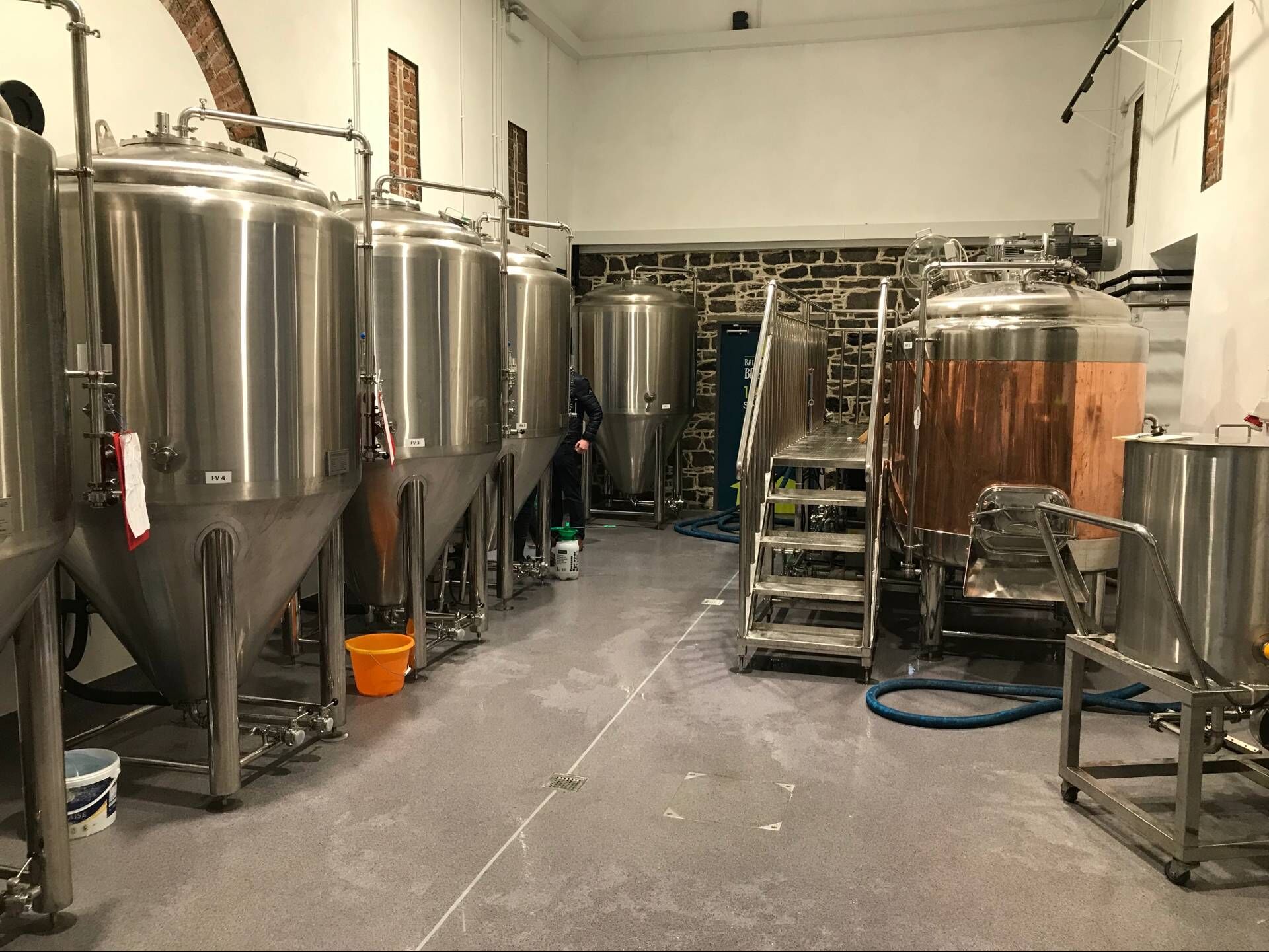 1000l copper 3 vessels beer brewhouse and fermentation tank