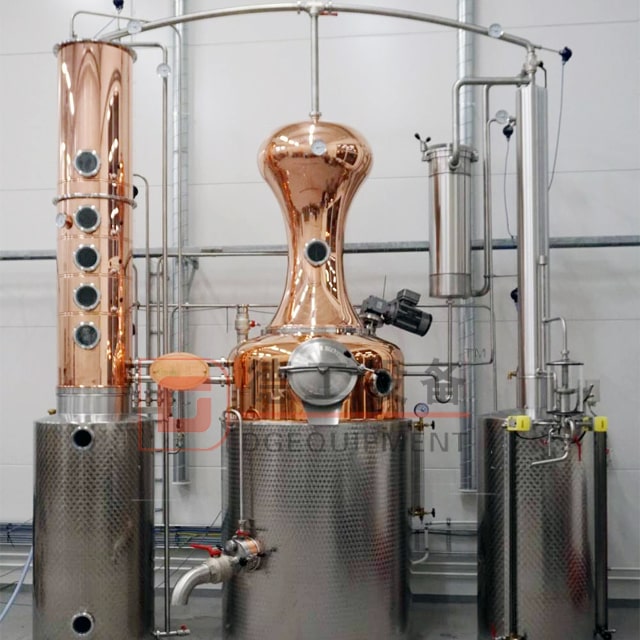 500L Distillery Equipment Red Copper Sus304/316 Customized still for Vodka Rum Gin 