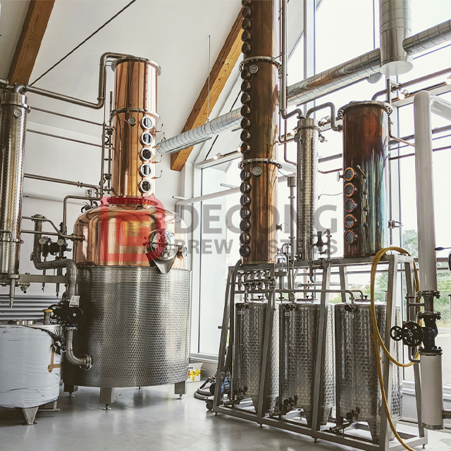 1000L Copper Still Distillation Column Alcohol Distiller Commercial Vodka Whisky Distillery Equipment