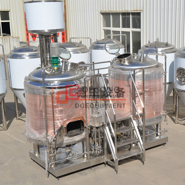 turnkey microbrewery red copper beer brewhouse equipment with CE TUV ISO certificate