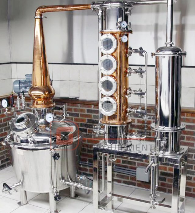 Working Volumn 500L Gin Distilling Equipment Copper Onion Column Near Me 