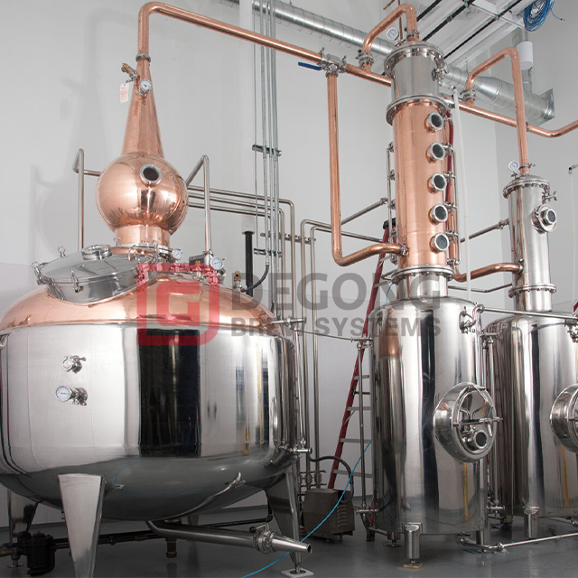 300L 500L Micro Distiller Electric Heating Alcohol Copper Column Still Distillery Equipment