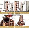 2000L Professional Whiskey Distillation Line Copper Pot