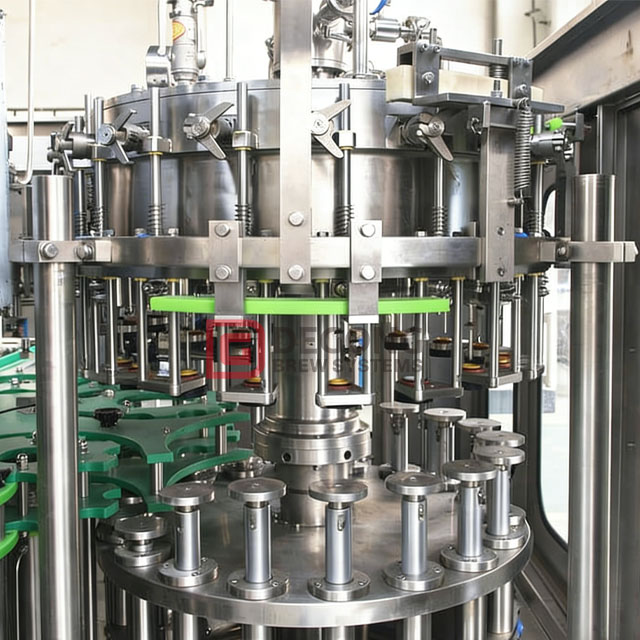 1800 Bottles/H Beer Filling Machine For Glass Bottle Crown Cap