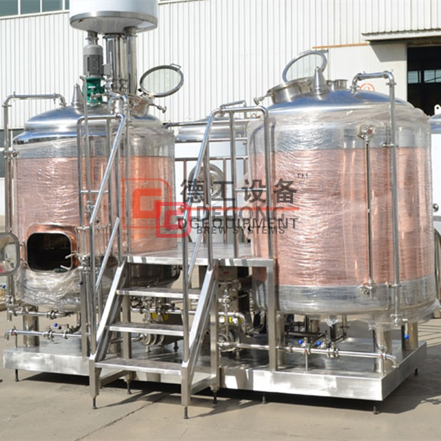 turnkey microbrewery red copper beer brewhouse equipment with CE TUV ISO certificate