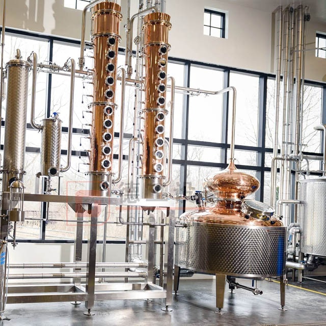 300L Whiskey Gin Rum Distillation Equipment with Electric Heating Distillery Equipment Copper Distilling Machine for Sale 