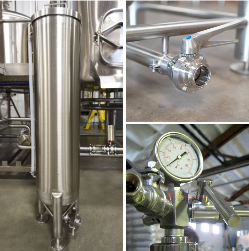 YEAST TANK PUMP AND PRESSURE GAUGE