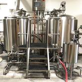 200L 2-vessel jacket customed beer brewing equipment brewery machine for sale