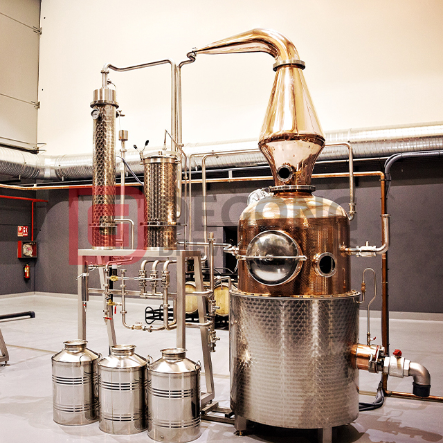 300L 500L Micro Distiller Electric Heating Alcohol Copper Column Still Distillery Equipment