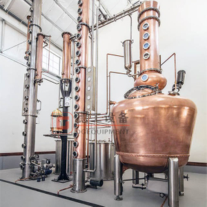 53 Gallon (200L) Distilling Equipment Manufacturers Copper Vadka Gin Whisky Brandy Distillery Equipment for Distiling Alcohol 