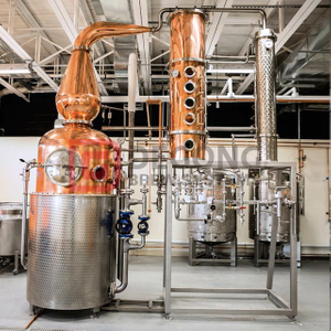 Professional China Steam Heating 1000L Copper Distillery Whisky Gin Copper Distilling Equipment