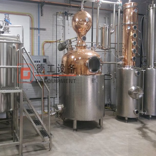 Copper Spirit Alcohol Vodka Distiller Gin Distilling Equipment 500L distilling system