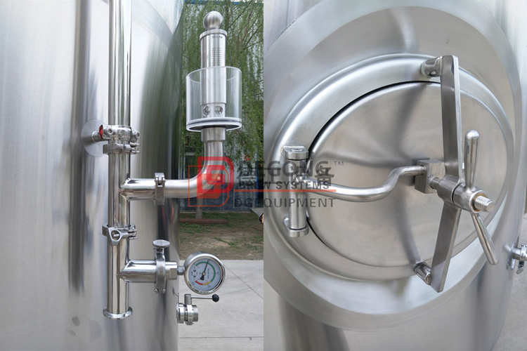 Side manhole beer fermentation tank