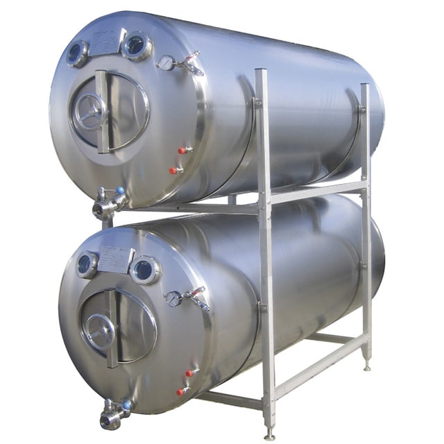 Horizontal stackable brite tank