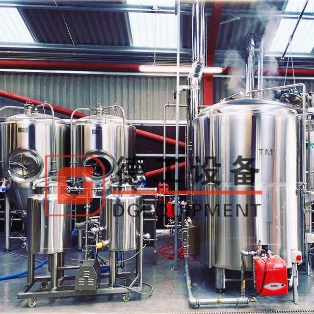 2000L Industrial Used Turnkey 2/3/4 Vessels Steam Heated Brewhouse Brewing System Provided by Chinese Best Manufacturer