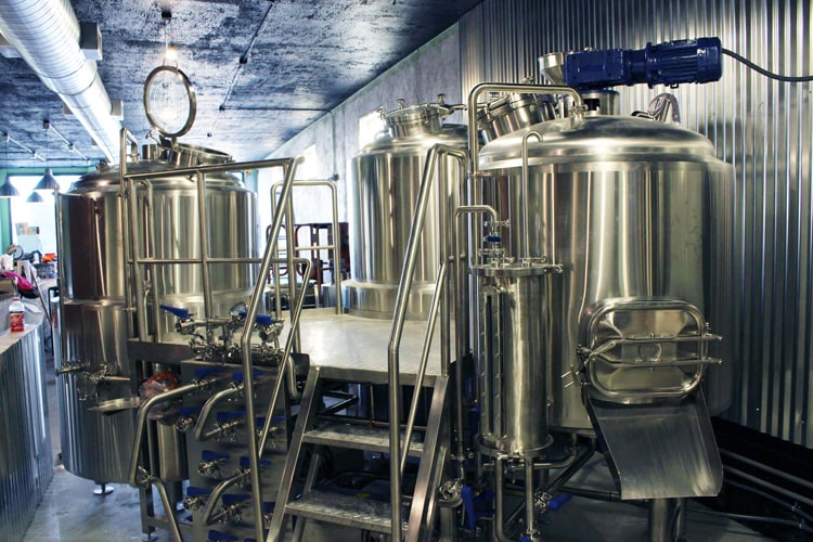 3 vessel beer brewhouse