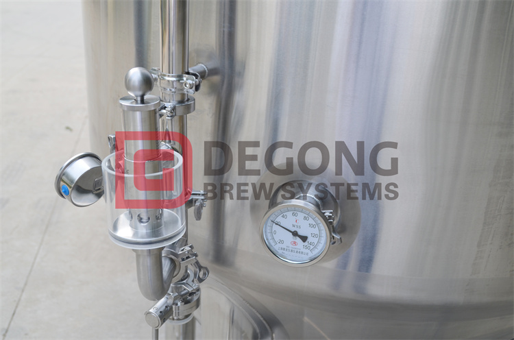 Buning valve&thermometer on the tank