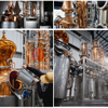 3000L Automatic Whisky Distiller Red Copper Equipment