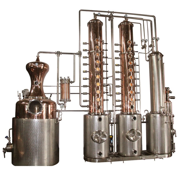 1000L Copper Pot still Electric/Steam Heated Alcohol Distillation Machine Colume Distillery for Gin Vodka Rum Whiskey 