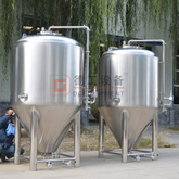 1000L Conical Drinks Beverage Beer Fermenter SUS 304 / 316 Jacketed Pressure Beer Brewery Fermentation Unitank