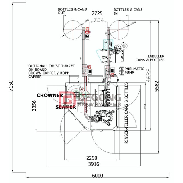 1000 Bottles/H Beer Filling Machine For Glass Bottles And Cans