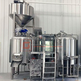 Combination 2-vessel 600L Beer Brewhouse with Steam Heating Customized Mashing System Online