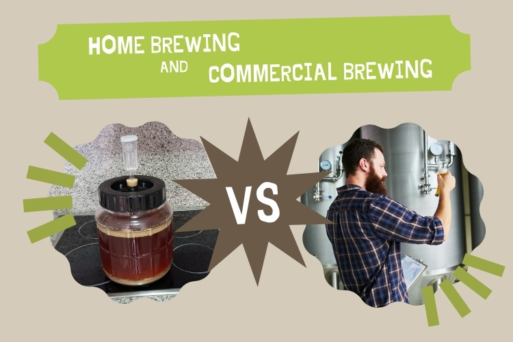 The difference between commercial brewing and home brewing