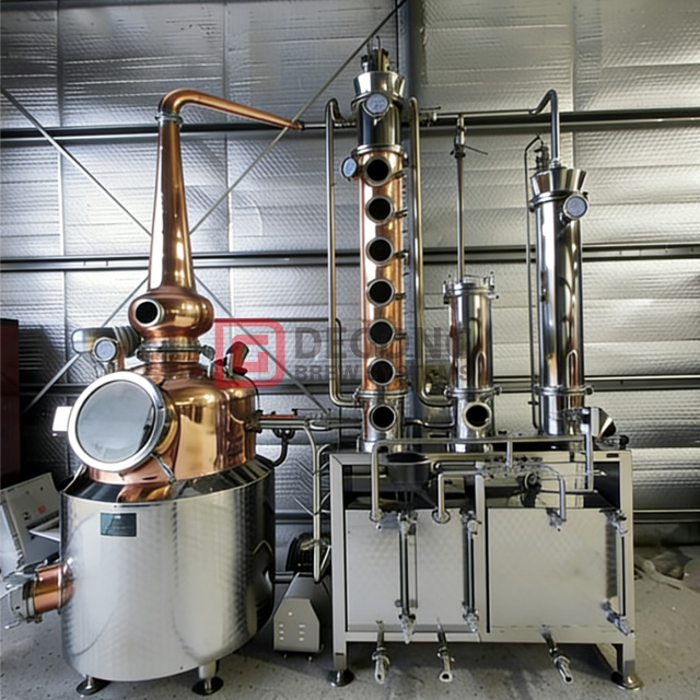 3000L Automatic Whisky Distiller Red Copper Equipment
