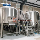 1500L Commercial Brewery 3-vessel Steam Heated Combined Beer Brewhouse for Beer Brewing System Used